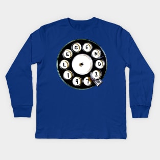 Retro Phone, 1972 Legend, Born in 1972, Birthday 1972 Kids Long Sleeve T-Shirt